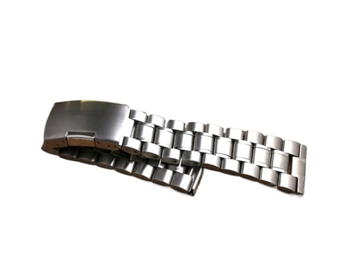 vazzic Edelstahl Uhrenarmbandband 14mm 16mm 18mm 19mm 20mm 21mm 22mm 24mm 26mm poliert Silber Armband Ersatz Armband (Color : Silver, Size : 16mm) von vazzic
