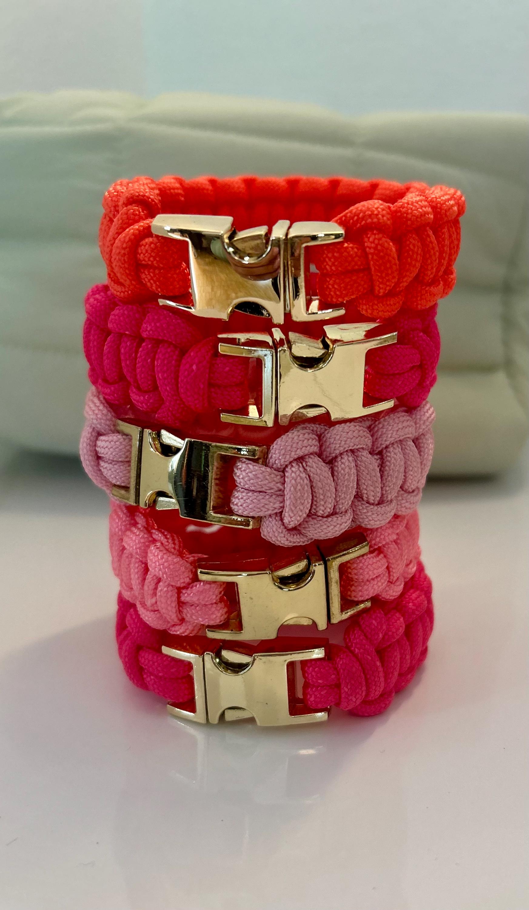 Armband Damen - Festival Schmuck Handmade Paracord Mit Goldverschluss Freundschaftsarmband Sommer von VAccessoires