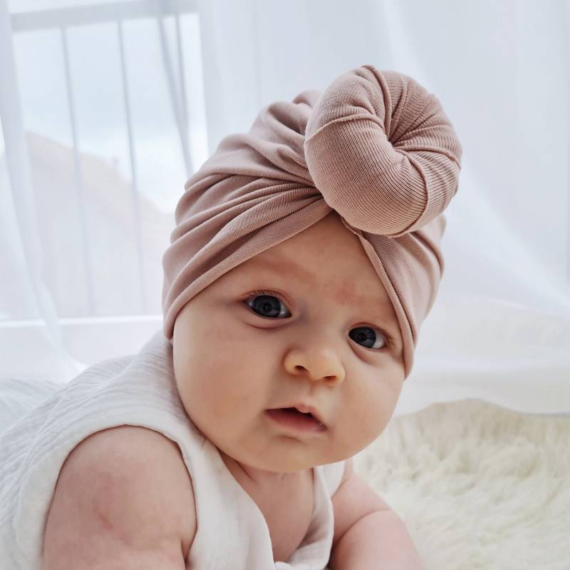 Kids Turban in Altrosa Color, Newborn Girl Coming Home Outfit, Gift von VAdesignKIDS