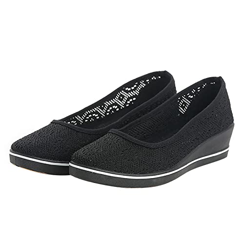 Ballerina Schuhe Damen Bequeme Flache Ballerinas Atmungsaktive Schnürschuhe für Damen, Freizeitschuhe, Unisex, leichte Mesh-Arbeitsschuhe, sportliche, atmungsaktive Slip-Work-Trainer Ballerinas (40) Ballerina Schuhe Damen Bequeme Flache Ballerinas Atmungsaktive Schnürschuhe für Damen, Freizeitschuhe, Unisex, leichte Mesh-Arbeitsschuhe, sportliche, atmungsaktive Slip-Work-Trainer Ballerinas (40) von VBEDKDEB