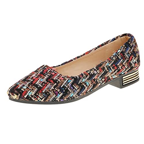 Ballerina Schuhe Damen Bequeme Flache Ballerinas Casual Slip Atmungsaktiv On Fashion Damenschuhe Schuhe Outdoor Freizeit Freizeitschuhe Ballerina Hausschuhe Damen (42) von VBEDKDEB