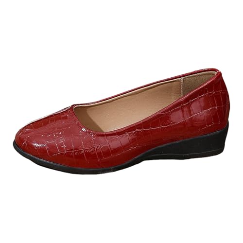 Ballerina Schuhe Damen Bequeme Flache Ballerinas Flache, spitze Damenschuhe mit flachem Keilabsatz, Slipper , modische Freizeitschuhe für die Oberbekleidung Ballerinas Flach Für Damen Netz (Red, 36) Ballerina Schuhe Damen Bequeme Flache Ballerinas Flache, spitze Damenschuhe mit flachem Keilabsatz, Slipper , modische Freizeitschuhe für die Oberbekleidung Ballerinas Flach Für Damen Netz (Red, 36) von VBEDKDEB