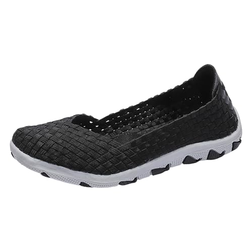 Ballerina Schuhe Damen Lässige Ballerinas Bequeme Atmungsaktive Freizeitschuhe Frauen Schlupfschuhe rutschfeste Slip On Slipper 2025 Leichte Lässige Reise Urlaub Wanderschuhe (40) von VBEDKDEB