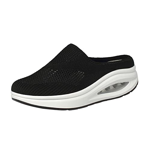 Damen Herren Clogs Pantolette Gartenschuhe Damenschuhe Einfarbig Freizeitschuhe Hohl Atmungsaktiv Mode Flach Keine Ferse Schaukelschuhe Turnschuhe Gartenclogs Walking Schlupfschuhe Pantoffeln (39) von VBEDKDEB