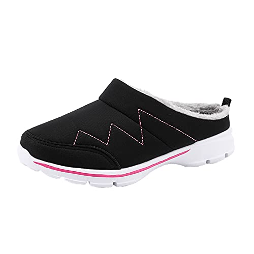 Damen Herren Clogs Pantolette Mules Slip samt auf Wärme Schuhe Verliebte Frauen beiläufige atmungsaktive Plus Textil für Mesh Gartenclogs Sneaker Walking Barfussschuhe (40) von VBEDKDEB