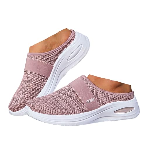 Damen Herren Clogs Pantolette Schlupfschuhe Flache Elegante Breite Füße Damen Sandalen Freizeit Hausschuhe Wanderschuhe Strandsandalen Leichte Mesh Sommerschuhe Sneaker Walking Pantoffeln (38) von VBEDKDEB