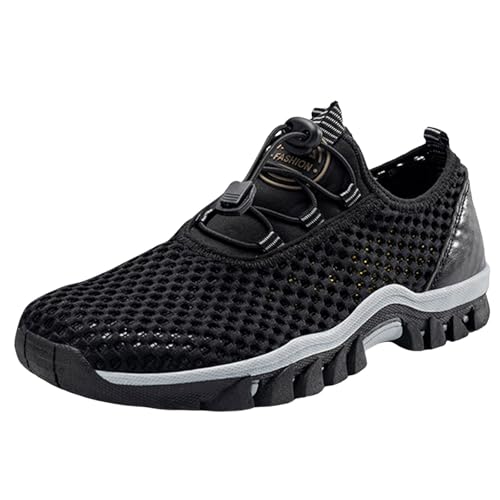 Freizeitschuhe Herren Slipper Herren Hohl Outdoor Atmungsaktiv Schnell Trocknend Freizeitschuhe Sandalen Stoffschuhe (39) von VBEDKDEB