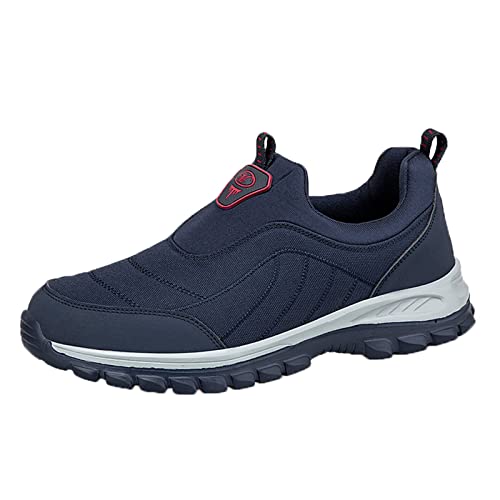 Freizeitschuhe Herren Slipper Paar Herren Winter warme ältere rutschfeste Slip Wanderschuhe Mode leichte Freizeitschuhe Slipper Mokassins für (A, 41) von VBEDKDEB
