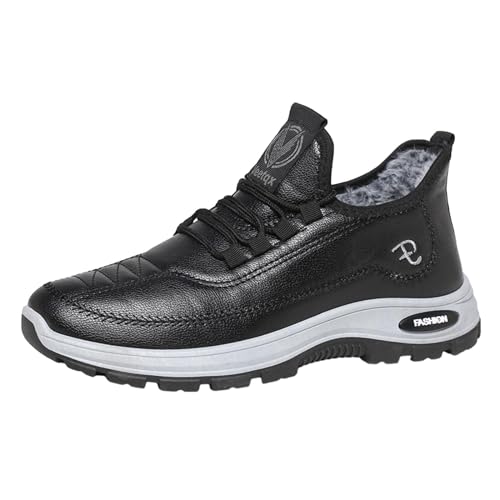 Freizeitschuhe Herren Slipper Paar Winter Verdickter Samt Kalt Retro Sport Freizeitschuhe Atmungsaktive Weiche Flache Unterseite Leichte Plus Größe Bequeme Wanderschuhe Slip On Sneaker Herren (43) von VBEDKDEB