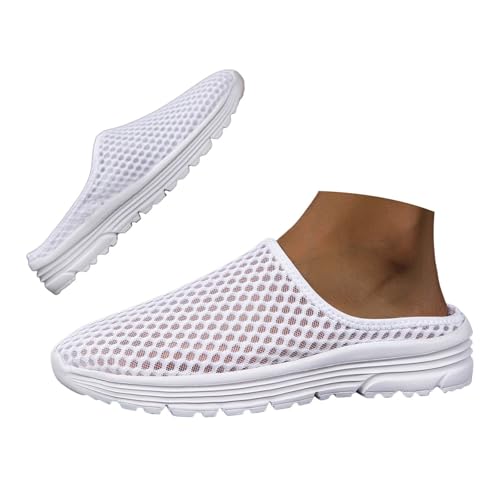 Freizeitschuhe Herren Slipper Unisex Lazy Slip Lässige und Bequeme Hausschuhe für Männer und Frauen OrthopäDische Schuhe Herren (White, 44) von VBEDKDEB