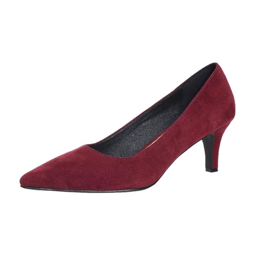 Pumps Damen High Heels mit geschlossener Spitze, Damen Stilettos, Zehenpartie, Abendschuhe, Hochzeit, Abschlussball, Braut, Arbeit, modisch, bequem, Klassische Schuhe Schwarze Pump (42) von VBEDKDEB
