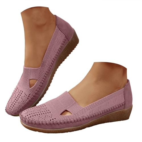 Slip On Sneakers Damen Freizeitschuhe Slipper Slip On Damen Walking Flache Loafer Freizeitschuhe Fahren Schuhe für Frauen Orthopädische Schuhe (39) von VBEDKDEB
