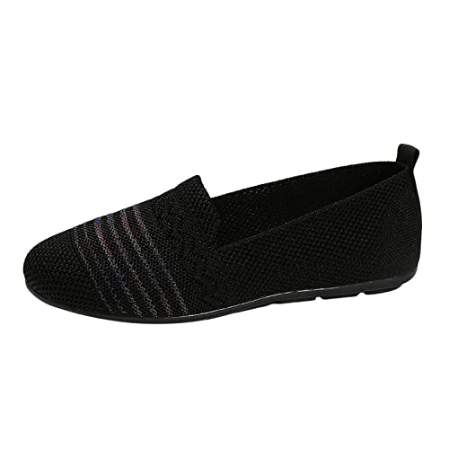 Slip On Sneakers Damen Slipper Freizeitschuhe Atmungsaktives Mesh Bequeme Freizeitschuhe mit flachem Boden Frauen Schuhe (41) von VBEDKDEB