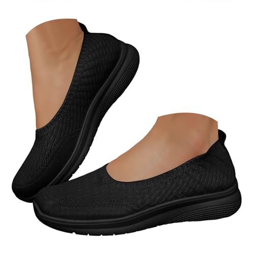 Sneaker Damen Freizeitschuhe Slip on Laufschuhe Orthopädische Schuhe Damen Walkingschuhe Leichte Weite Mesh Atmungsaktive Freizeit Laufschuhe Bequeme Outdoor Sommerschuhe Turnschuhe Bergschuhe (40) von VBEDKDEB