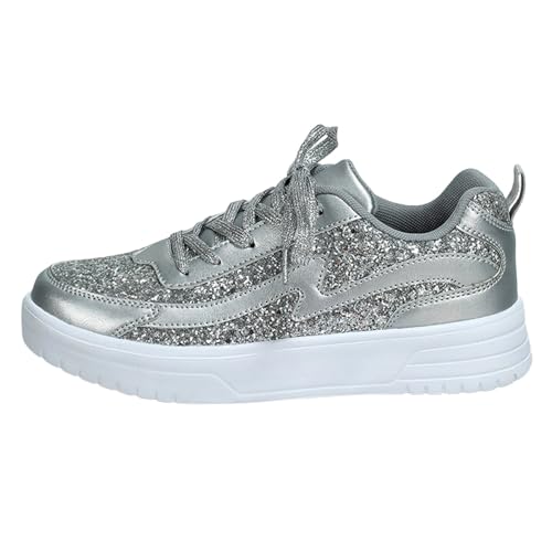 Sneaker Damen Slip on Laufschuhe Freizeitschuhe Lässige Turnschuhe mit dicken Sohlen, glänzende Mode Damenschuhe, niedrige Spitze, flache Schnürschuhe, trendige Paar Schuhe Sneaker & Sportschuhe (39) Sneaker Damen Slip on Laufschuhe Freizeitschuhe Lässige Turnschuhe mit dicken Sohlen, glänzende Mode Damenschuhe, niedrige Spitze, flache Schnürschuhe, trendige Paar Schuhe Sneaker & Sportschuhe (39) von VBEDKDEB
