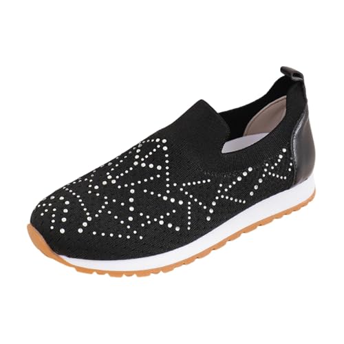 Sneaker Damen Slip on Slipper Turnschuhe Damen Wanderschuhe, Schlupfschuhe, lässige Sneakers, atmungsaktive Mesh Schuhe Running Shoes (42) von VBEDKDEB