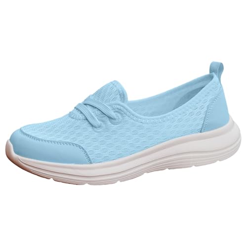 Sneaker Damen Slip on Turnschuhe Sportschuhe Damenschuhe, weiche Sohle, Schnürschuhe aus Mesh, lässig, atmungsaktiv, Schlupfschuhe, niedrig geschnitten, flache Frühlingsschuhe Für Damen (Blue, 42) Sneaker Damen Slip on Turnschuhe Sportschuhe Damenschuhe, weiche Sohle, Schnürschuhe aus Mesh, lässig, atmungsaktiv, Schlupfschuhe, niedrig geschnitten, flache Frühlingsschuhe Für Damen (Blue, 42) von VBEDKDEB