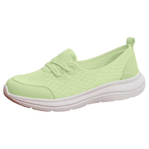 Sneaker Damen Slip on Turnschuhe Sportschuhe Damenschuhe, weiche Sohle, Schnürschuhe aus Mesh, lässig, atmungsaktiv, Schlupfschuhe, niedrig geschnitten, flache Frühlingsschuhe Für Damen (Green, 36) Sneaker Damen Slip on Turnschuhe Sportschuhe Damenschuhe, weiche Sohle, Schnürschuhe aus Mesh, lässig, atmungsaktiv, Schlupfschuhe, niedrig geschnitten, flache Frühlingsschuhe Für Damen (Green, 36) von VBEDKDEB
