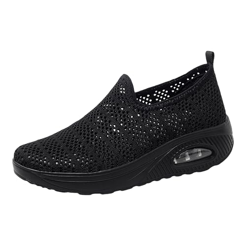 Sneaker Damen Slipper Slip on Freizeitschuhe Freizeit Slip On Reise Weiche Sohle Bequeme Schuhe Outdoor Mesh Laufmode Sport Atmungsaktive Slip In Sneaker Damen (39) von VBEDKDEB