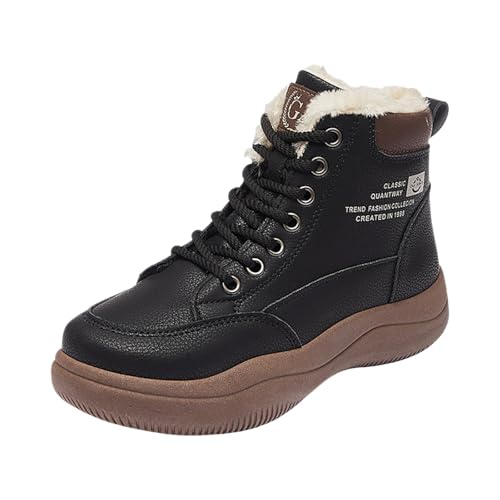 Sneaker Damen Slipper Turnschuhe Sportschuhe Damen Herbst und Winter High Top Fashion Dicke Unterseite Gepolsterte Warme Sport Hundert Freizeitschuhe Glitzer Sneaker Damen (37) von VBEDKDEB