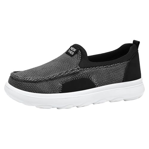 Sneaker Damen Sportschuhe Turnschuhe Slipper Modische und Klassische Slipper für Männer Frauen, atmungsaktive, weiche Sohle, leichte Freizeitschuhe Damenschuhe Sneaker (Grey, 40) von VBEDKDEB