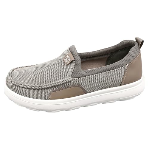 Sneaker Damen Sportschuhe Turnschuhe Slipper Modische und Klassische Slipper für Männer Frauen, atmungsaktive, weiche Sohle, leichte Freizeitschuhe Damenschuhe Sneaker (Khaki, 42) von VBEDKDEB