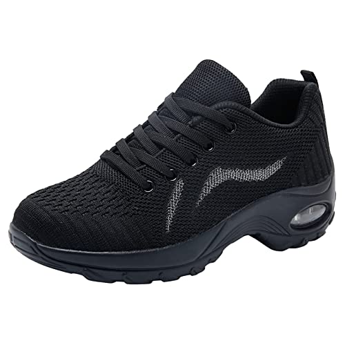 Sneaker Damen Turnschuhe Laufschuhe Sportschuhe Freizeit Schnürschuhe Reise Weiche Sohle Bequeme Schuhe Outdoor Mesh Runing Mode Sport Atmungsaktive Sockenschuhe Damen (40) von VBEDKDEB