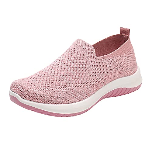 Sneaker Damen Turnschuhe Laufschuhe Sportschuhe Mode Keils Schuhe atmungsaktive Freizeit Frauen Slip on Outdoor Damen Turnschuhe Schwarz Damen (39) von VBEDKDEB