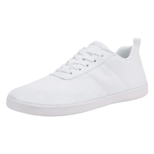 Sneakers Herren Sportschuhe Laufschuhe Außenhandel Flying Weaving Mesh Atmungsaktive Cople's Schuhe Round Head Low Top Soft Bottom Atmungsaktive Turnschuhe Leinenschuhe Herren (White, 38) von VBEDKDEB