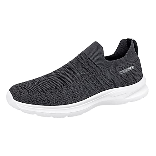 Sneakers Herren Sportschuhe Laufschuhe Paar Herren Frühling rutschfeste Walking Fashion Light Schuhe mittleren Alters ältere Menschen Schuhe Schwarz (Dark Gray, 41) von VBEDKDEB