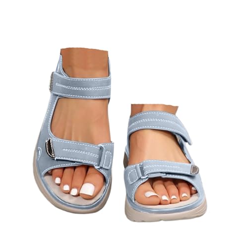 Sportlich Sandalen Damen Bequem Fußbett Wanderschuhe 2025 Sommer Lässige Bergssandalen Verstellbaren Sandaletten Strand Reise Urlaub Offen Rutschfeste Walkingsandalen Trekkingsandalen (Light Blue, 39) Sportlich Sandalen Damen Bequem Fußbett Wanderschuhe 2025 Sommer Lässige Bergssandalen Verstellbaren Sandaletten Strand Reise Urlaub Offen Rutschfeste Walkingsandalen Trekkingsandalen (Light Blue, 39) von VBEDKDEB