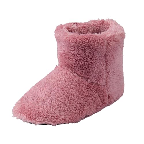Stiefeletten Damen Stiefel Ankle Boots Gleiche Paare für Männer und Frauen Hoher Paketabsatz Warme Baumwollschuhe Home Fleece Bequeme einfarbige Stiefeletten Plateau (XL=42) von VBEDKDEB