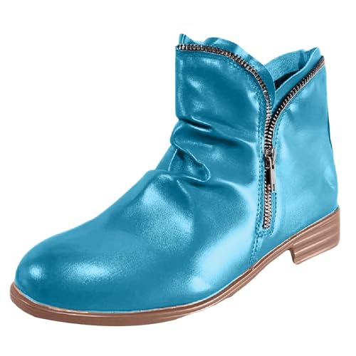 Stiefeletten Damen Stiefel Ankle Boots Neue Winter Außenhandelsfrauen warme Baumwollschuhe Grenze Große Größe Frauen Flache Unterseite Feste Farbe Plus Samt Dicke warme Gummischuhe Damen (Blue, 37) Stiefeletten Damen Stiefel Ankle Boots Neue Winter Außenhandelsfrauen warme Baumwollschuhe Grenze Große Größe Frauen Flache Unterseite Feste Farbe Plus Samt Dicke warme Gummischuhe Damen (Blue, 37) von VBEDKDEB