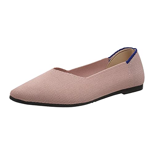 VBEDKDEB Ballerina Schuhe Damen Bequeme Flache Ballerinas, einfarbig, atmungsaktives Mesh, Spitze, Bequeme, Flache Freizeitschuhe Ballerina Schuhe Damen Sportlich (38) von VBEDKDEB