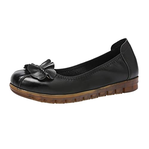 VBEDKDEB Ballerina Schuhe Damen Bequeme Flache Ballerinas Atmungsaktive Schnürschuhe für Damen, Flache Freizeitschuhe Ballerina Mit Absatz (37) von VBEDKDEB