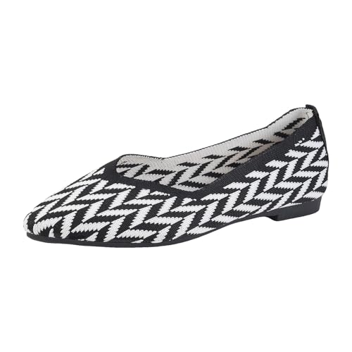 VBEDKDEB Ballerina Schuhe Damen Bequeme Flache Ballerinas Flache Schuhe zum Reinschlüpfen, Bequeme süße Ballettschuhe tragbar niedriger Sling Ballerinas Damen Spitze (40) von VBEDKDEB