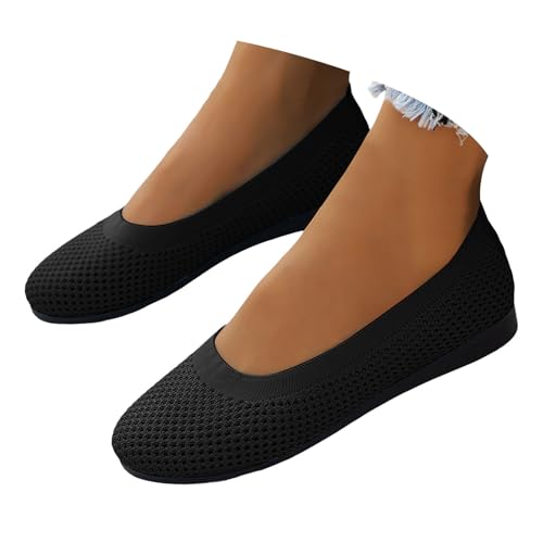VBEDKDEB Ballerina Schuhe Damen Bequeme Flache Ballerinas Flache Schuhe zum Reinschlüpfen Bequeme süße Ballettschuhe für Damen, tragbar, niedriger Keilabsatz Ballerinas mit Absatz (43) von VBEDKDEB