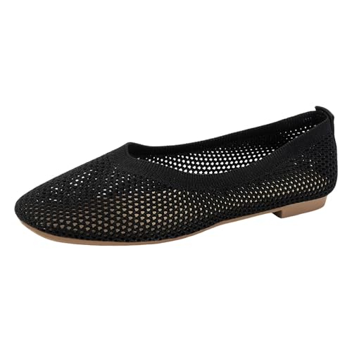 VBEDKDEB Ballerina Schuhe Damen Bequeme Flache Ballerinas Flache zum Reinschlüpfen, Bequeme Ballerinas, süße Ballettschuhe tragbar, niedriger Keilabsatz Ballerina Schuhe Damen (39) von VBEDKDEB