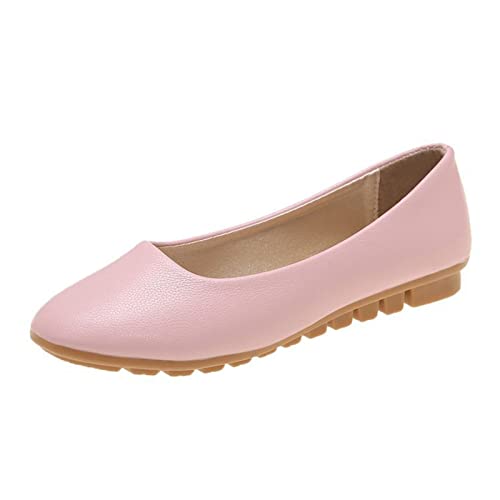 VBEDKDEB Ballerina Schuhe Damen Bequeme Flache Ballerinas Mode Frühling Freizeitschuhe Niedriger Absatz Weiche Sohle Bequeme Einfarbige Flache Leichte Leo Ballerinas Damen (40) von VBEDKDEB