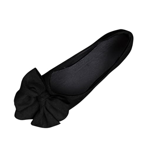 VBEDKDEB Ballerina Schuhe Damen Elegant Spitze Zehe Ballerinas Flach Arbeitsschuhe Bequeme Leichte Freizeitschuhe 2025 rutschfeste Wanderschuhe Schleife Slipper Schlupfschuhe (39) von VBEDKDEB
