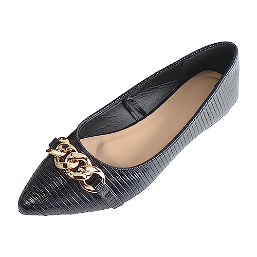 VBEDKDEB Ballerina Schuhe Damen Elegant Spitze Zehe Walkingschuhe Flach Ballerinas Bequeme Arbeitsschuhe 2025 Leichte rutschfeste Wanderschuhe Slipper Freizeitschuhe Büro Schlupfschuhe (41) von VBEDKDEB