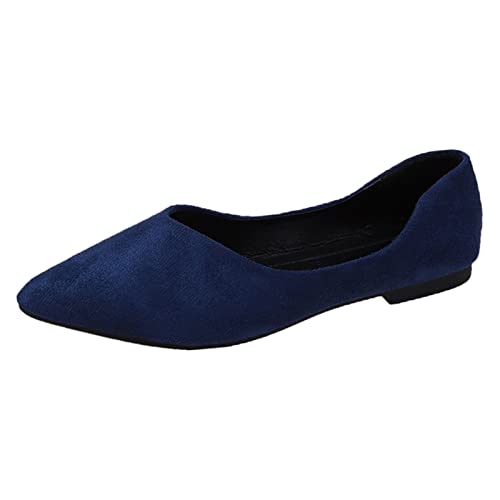 VBEDKDEB Ballerinas Damen, Balerinaschuhe Damen Bequem, Flache Schuhe für Damen, Schwarze Ballerina Damen, Ballettschuhe, Damen Ballerinas, Ballerina Schwarz Damen, gr 37 38 39 40 41 42 (T1-Blue, 40) von VBEDKDEB