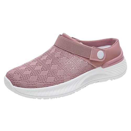 VBEDKDEB Damen Herren Clogs Pantolette Hausschuhe Atmungsaktive Hausschuhe Halbschuhe Für Frauen Lazy Soft Soled Slip On Casual Schuhe Sommer Sommerschuhe Barfussschuhe Pantoffeln (38) von VBEDKDEB