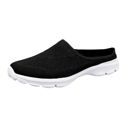 VBEDKDEB Damen Herren Clogs Pantolette Pantoffeln Loafer für Damen, lässige, Bequeme und leichte Slip On Sneakers, Flache Wanderschuhe Gartenclogs Sommer Sommerschuhe Sneaker (45) von VBEDKDEB