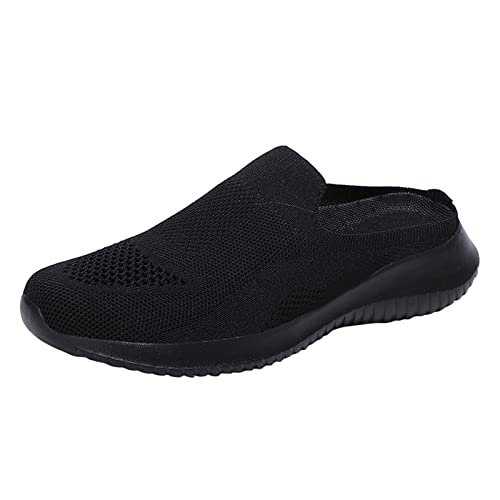 VBEDKDEB Damen Herren Clogs Pantolette Schlappen Damen Turnschuhe Atmungsaktive rutschfeste mit weicher Sohle Mesh Tennis Walking Mode Gartenclogs Sneaker Walking Schlupfschuhe (41) von VBEDKDEB