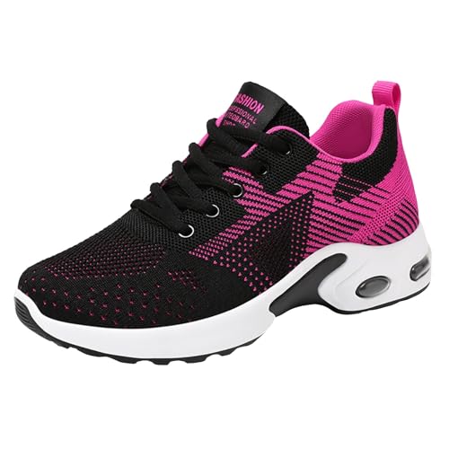 VBEDKDEB Damen Laufschuhe Schuhe Damen Sportschuhe Leicht Mesh Atmungsaktiv Bequem Schnüren Sneaker Turnschuhe Joggingschuhe Wanderschuhe Running Shoes Trainers (38) von VBEDKDEB