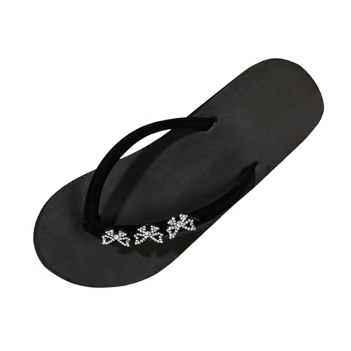 VBEDKDEB Flip Flops Damen Offene Zehenpartie Plateau Modische Flip-Flops Zehentrenner Keilabsatz Strand Tägliche Zehenstegsandalen (39) von VBEDKDEB