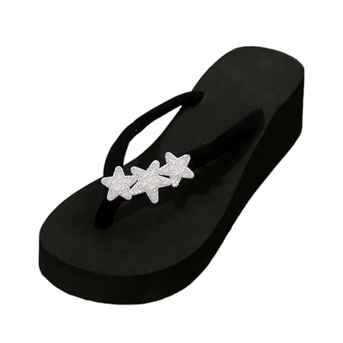 VBEDKDEB Flip Flops Damen Sommer Plateau Flip-Flops Casual Outdoor Zehentrenner Strandsandalen Zehensandalen Zehenstegsandalen Damenschuhe (37.5) von VBEDKDEB