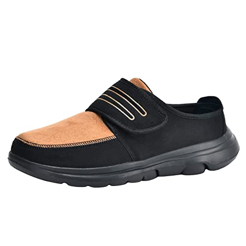 VBEDKDEB Freizeitschuhe Herren Slipper 2025 Paar Herren Winter Walking Leichte weiche Sohle rutschfeste Abdeckung Ferse warmes lässige Baumwollschuhe Weiße Sneaker (A, 44) von VBEDKDEB