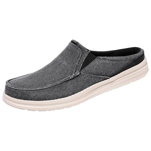 VBEDKDEB Freizeitschuhe Herren Slipper Atmungsaktive Oberbekleidung mit Zehenkappe für Herren, Trendige Freizeitschuhe Laufschuhe (Grey, 45) von VBEDKDEB